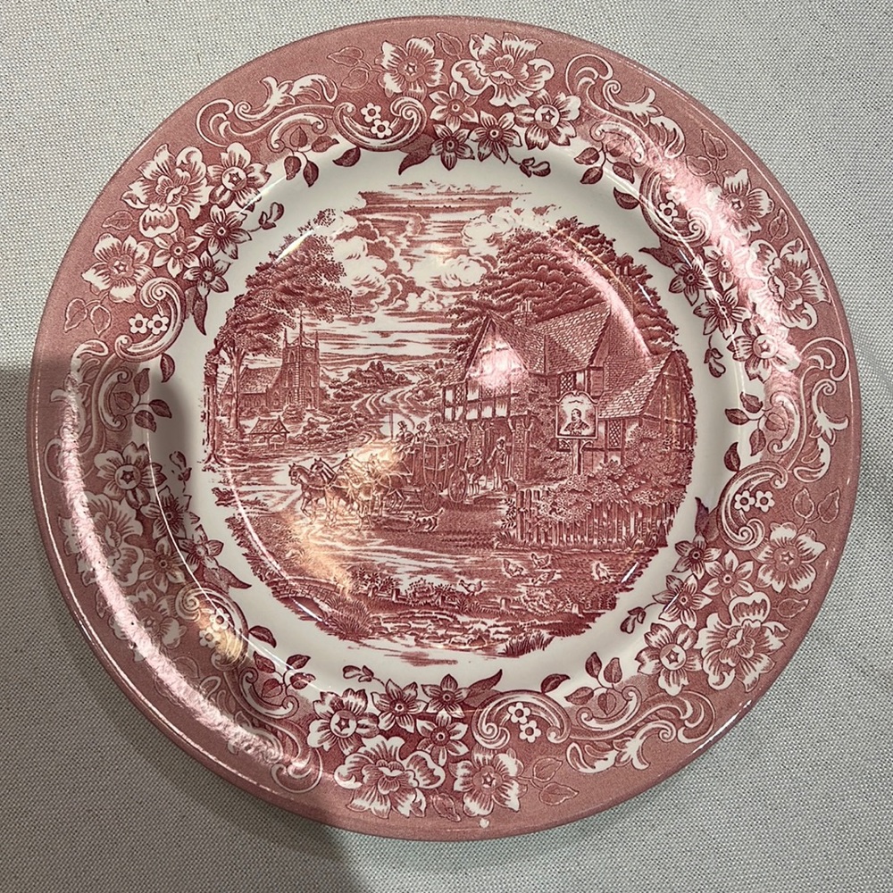 Staffordshire Engraving Dinner Plates
